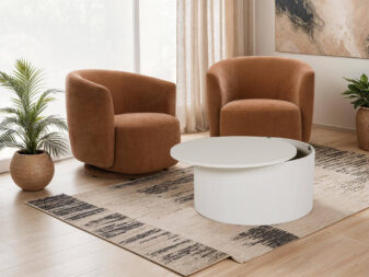 Bodhi Swivel Chair - Natural or Umber