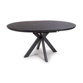 Boston Extending Round Table 1200-1600mm - Black
