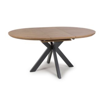 Boston Ext Round Table 1200-1600mm Rustic Oak
