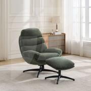 Clarke Chair & Footstool - Moss