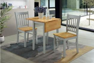 Drop Leaf Dining Set - Grey & Oak