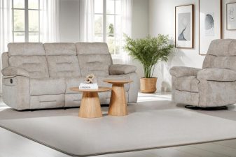 Wilbur 3 Seater Recliner - Latte or Grey