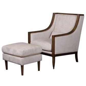 Oatmeal Armchair & Footstool