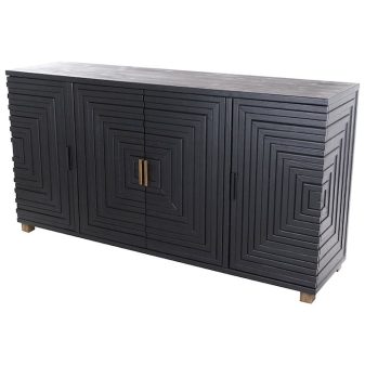 Black 4 Door Sideboard