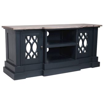 Tedbury Off Black 2 Door Media Unit
