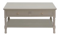 Khaki 2 Drw 1 Shelf Coffee Table