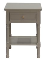 Khaki 1 Drw 1 Shelf Side Table