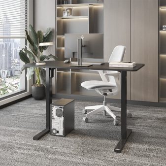 Dax Black Sit & Stand Office Desk - 120cm or 140cm