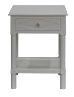 Neutral White 1 Drw 1 Shelf Table